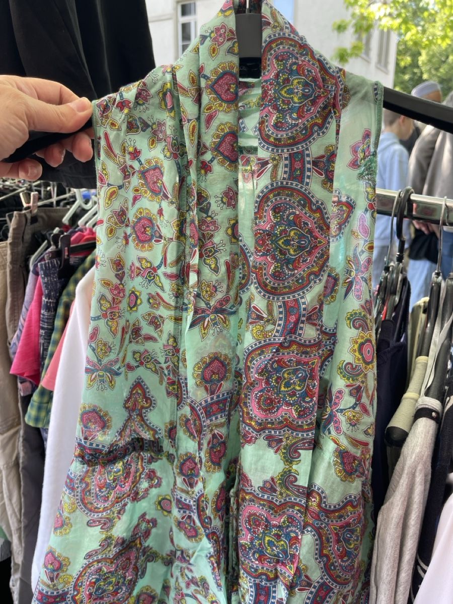 Tops: Denny Rose Light Green Top, Paisley Pattern, U Size – Neuf (Voir description) à Winterthur par shp_xcc5 3