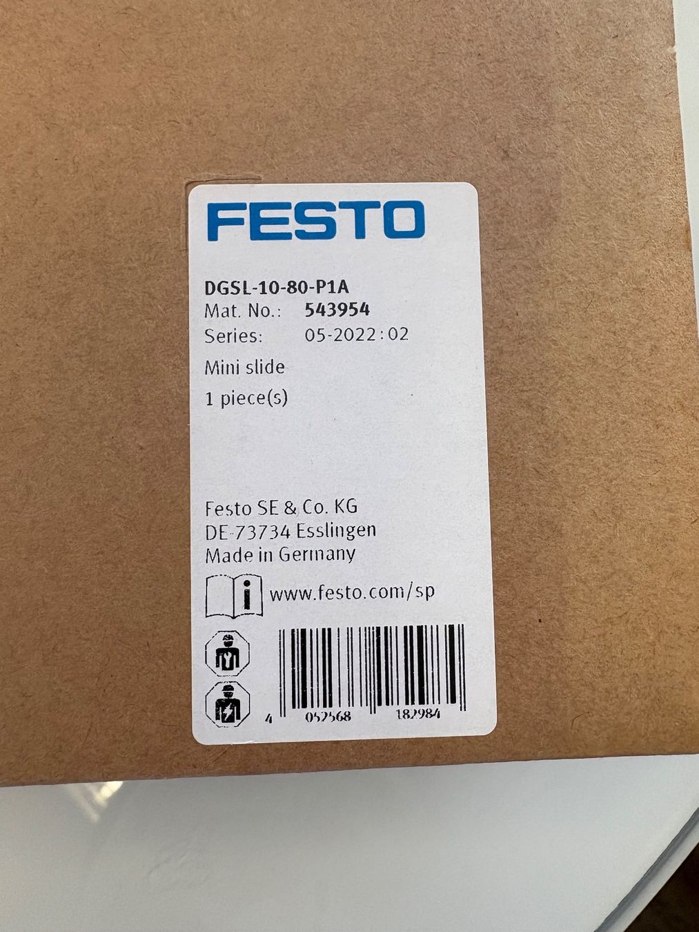 Festo Altro per industria metallurgica: Mini-Schlitten DGSL-10-80-P1A – Nuovo e nell'imballaggio originale da Hedingen venduto da Luana02 1