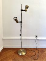 Lampe sur pied avec 2 spots en laiton vintage