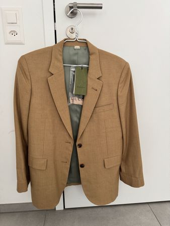 Blazer Gucci marrone in viscosa e lino taglia 40 nuovo