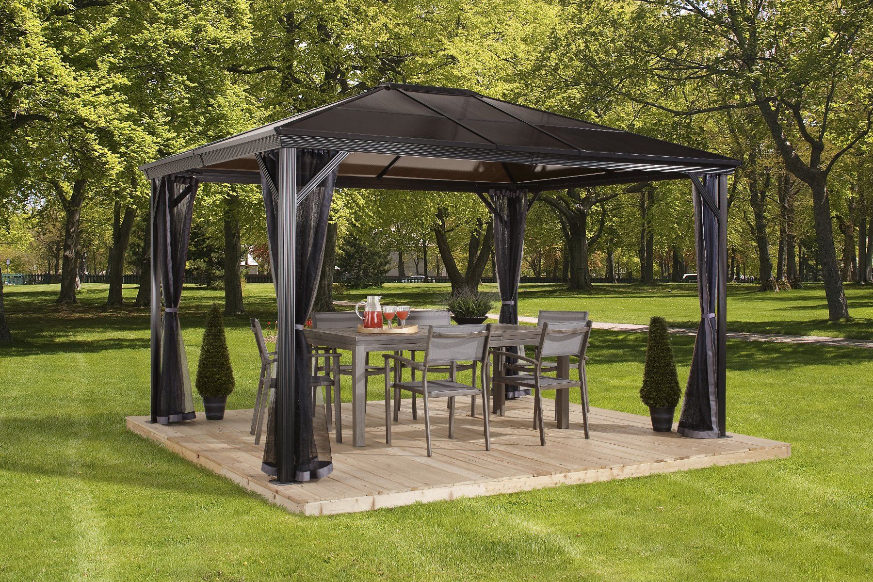 Casette da giardino & serre: Pavillon Verona 10x12 – Nuovo e nell'imballaggio originale da Erlinsbach venduto da Home-World