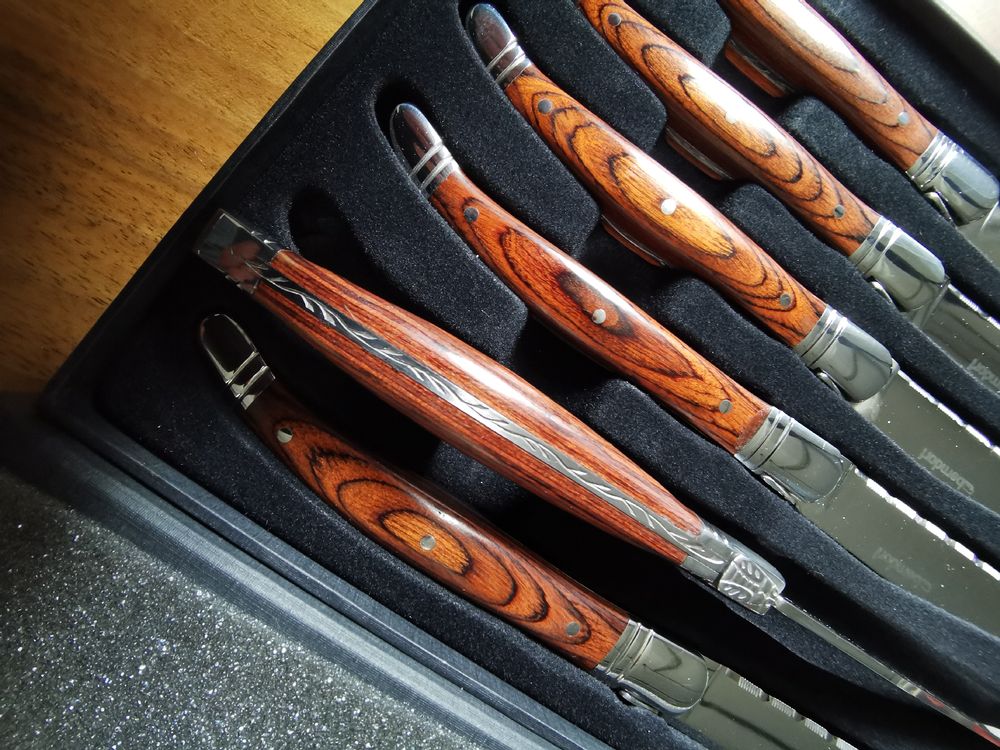 6erSet Steakmesser von Berndorf NEU OVP mit Box Holzgriff Acheter