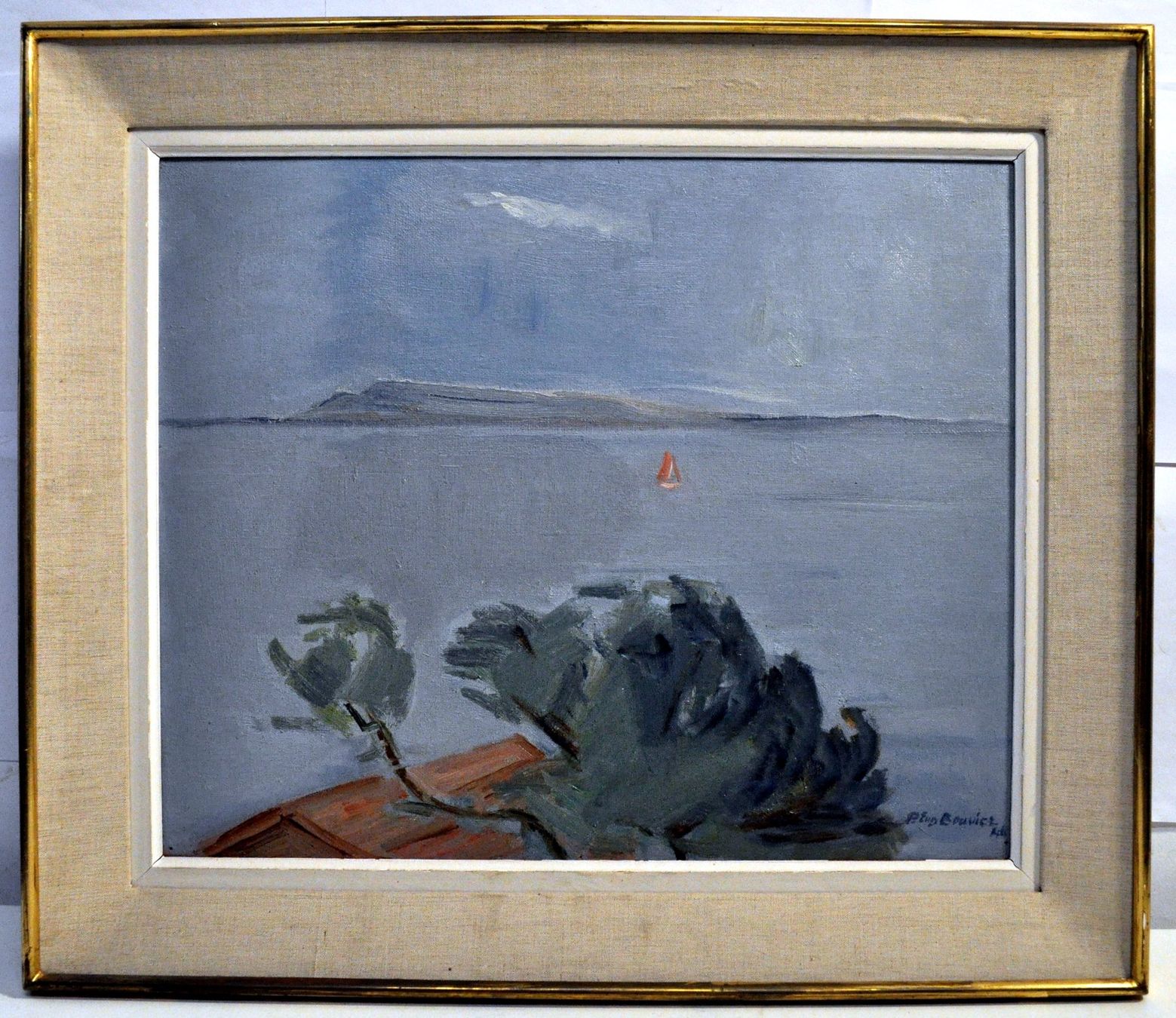 Dipinti: Tableau signé P. Eug Bouvier (Pierre Eugène Bouvier ?) 1946 – Usato da Neuchâtel venduto da Neuchatel