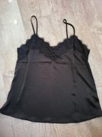 Schwarzes Top Spitze Gr. M 