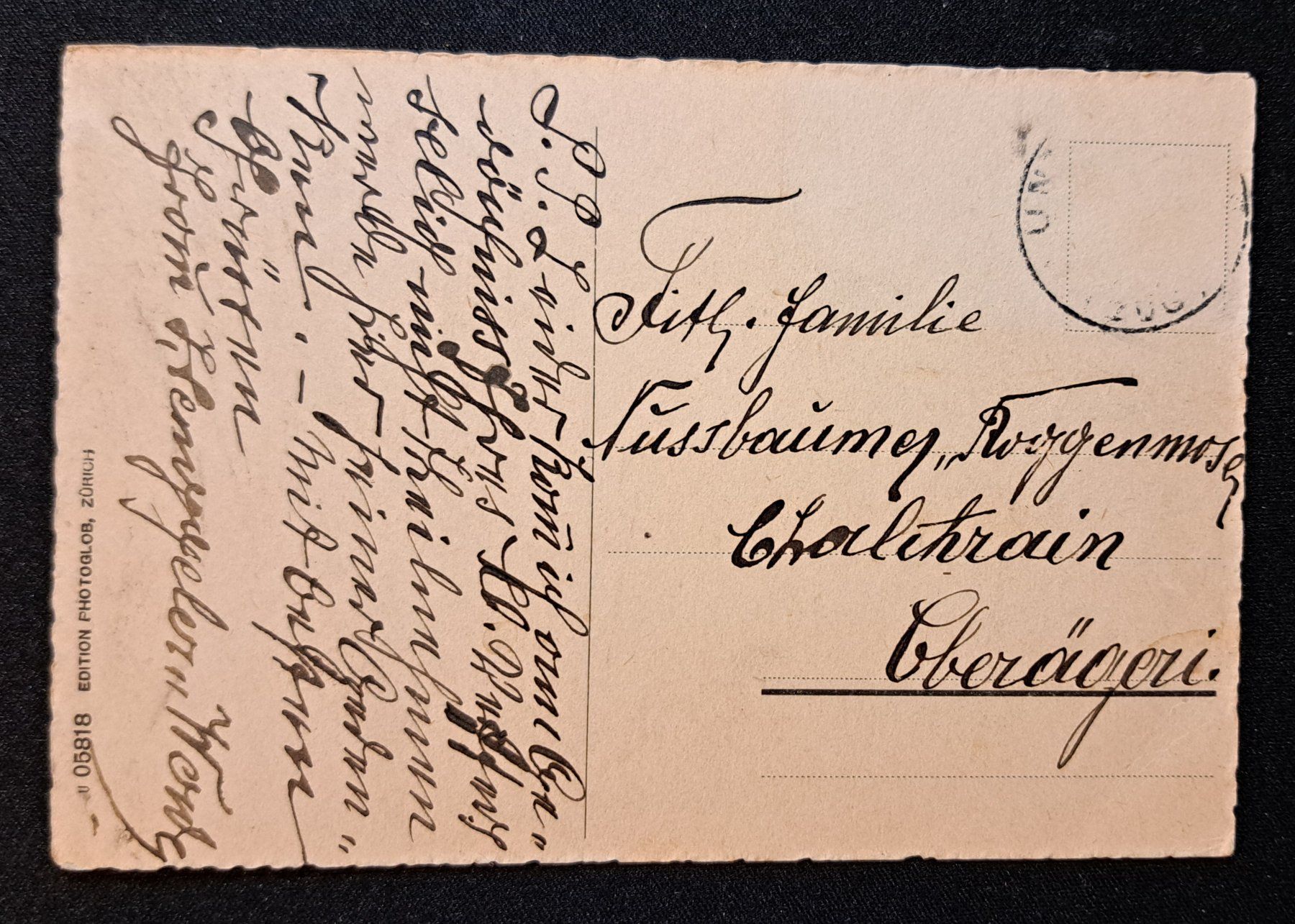 Ansichtskarten: Ansichtskarte Pension Sommerau Unterägeri 1920 – Gebraucht aus Unterägeri von PhilatelieStudiger 1