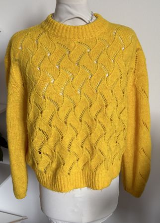 ANOTHER LABEL Strickpullover Alpaka Gelb M 38 40