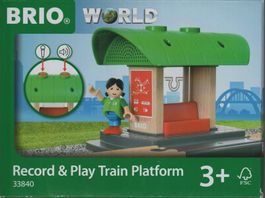 BRIO 33840 RECORD & PLAY TRAIN PLATFORM WOODEN RAILWAY TRACK