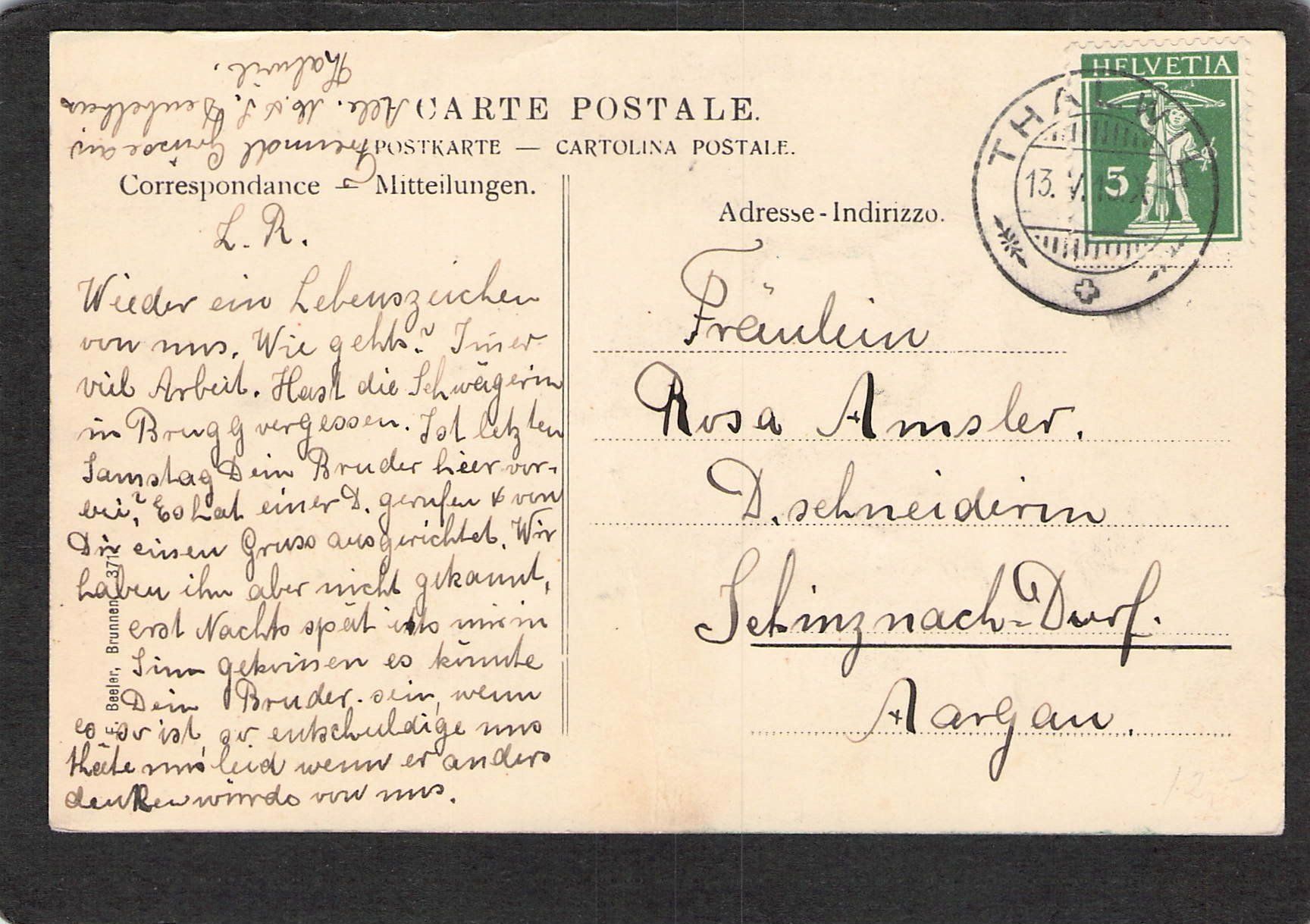 Cartoline postali: ^Hotel Rigi Staffel , Bahn , 1913 – Usato da Reichenburg venduto da Pipo-67 1