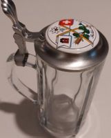 Schweizer Bierkrug mit Zinndeckel - Sammlerstück! 5 Stück