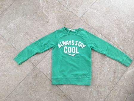 H&M Sweater Gr. 122/128 grün "always stay cool" Jungen