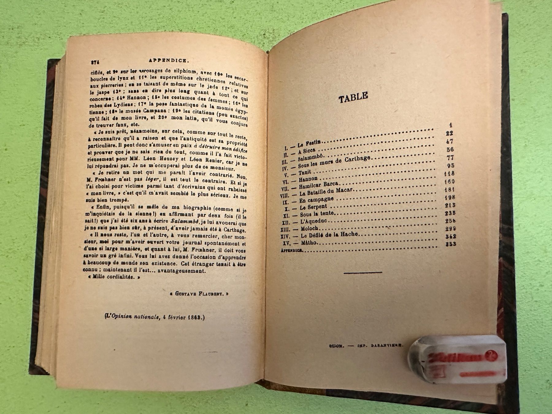 Libri: Gustave Flaubert: Salammbô. 1926 – Usato da Zürich venduto da allp 6