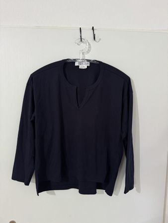 Comme des Garcons Langarm shirt Damen, dunkelblau Gr S, JPN