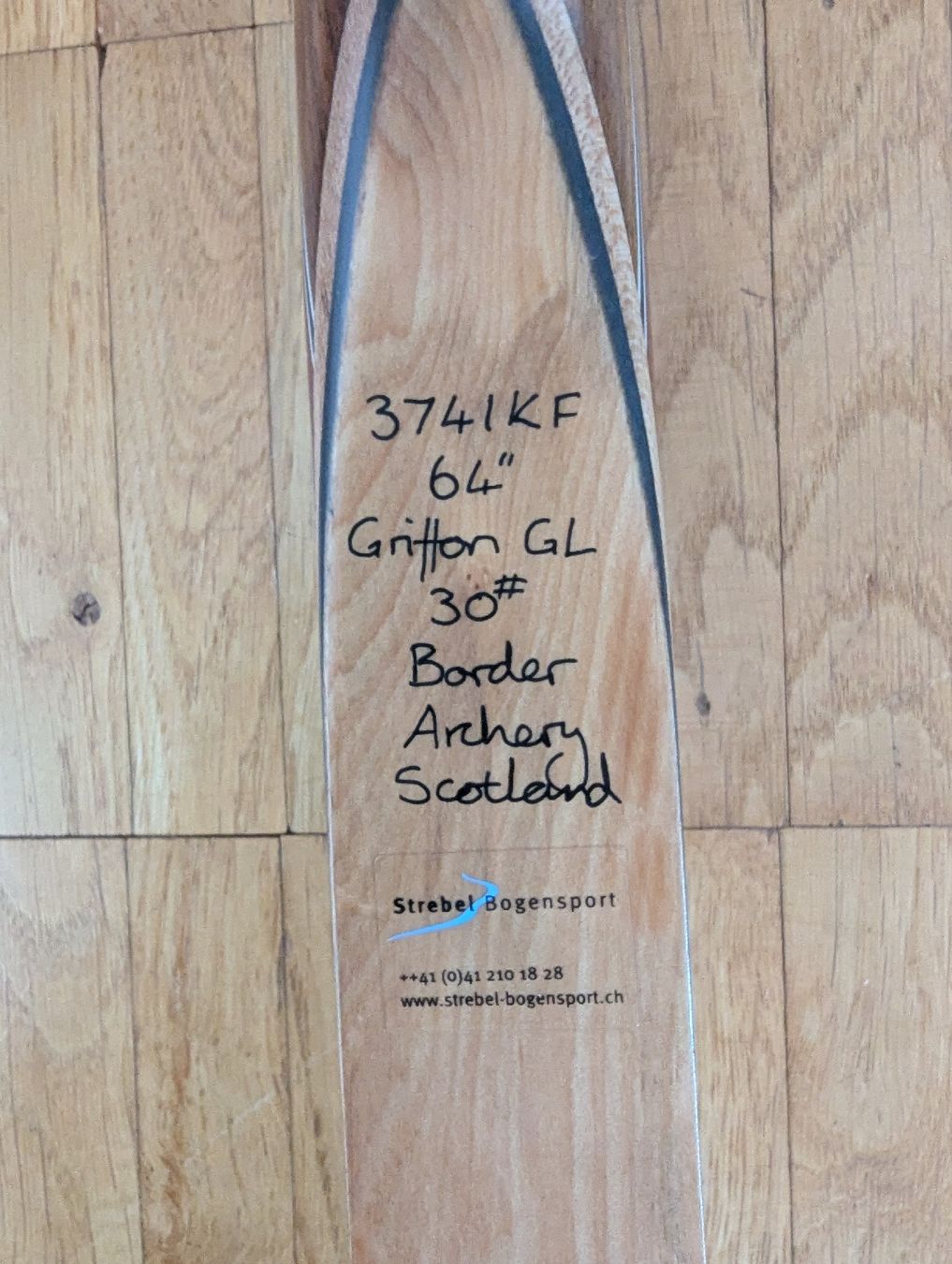 Tiro con l'arco: Langbogen 64" Griffon GL 30# Border Archery Scottland – Usato da Sursee venduto da Gensi1450 1