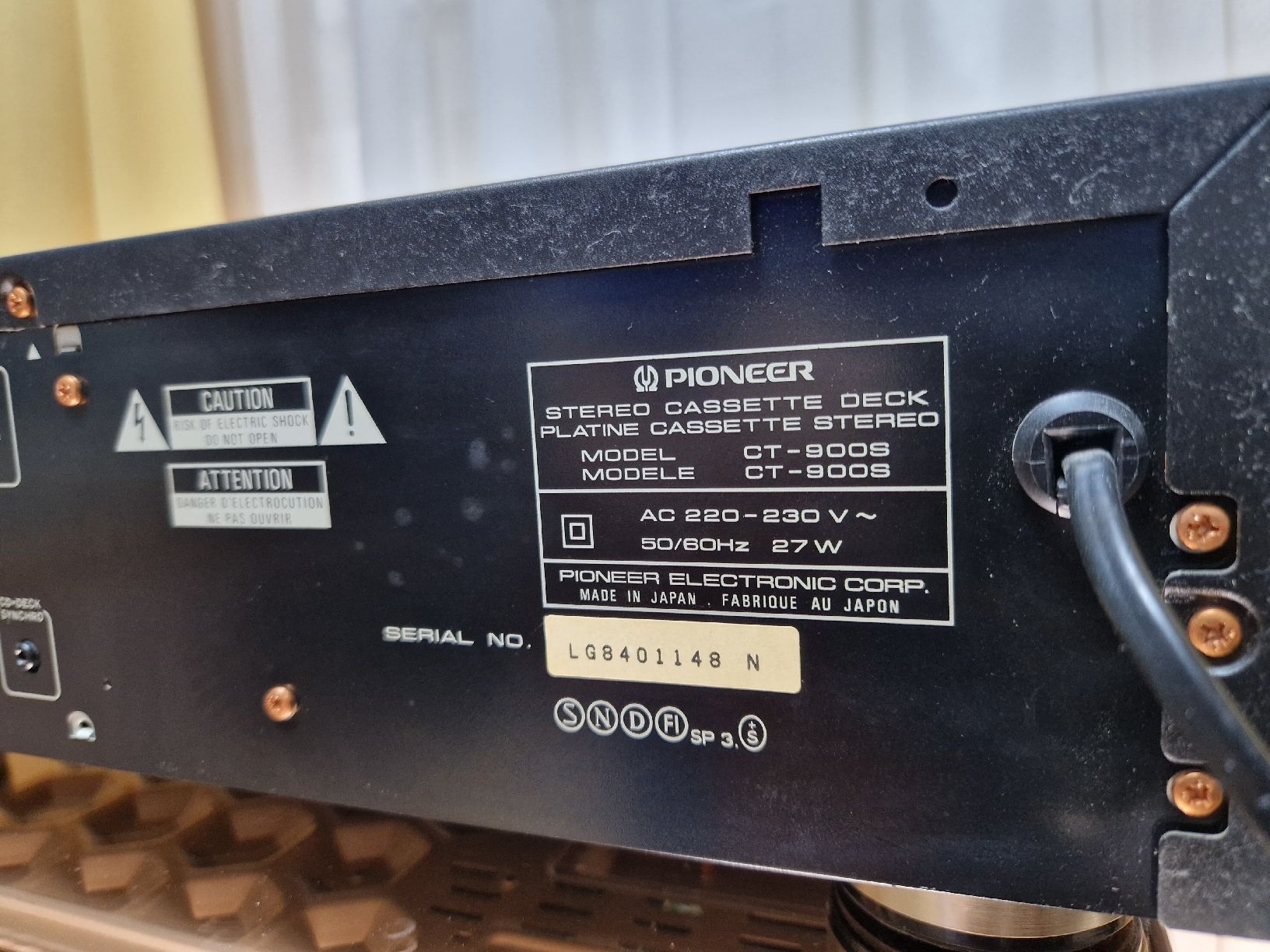 Pioneer Registratori: Pioneer CT-900S – Usato da Arbon venduto da Mayak_Sound 7