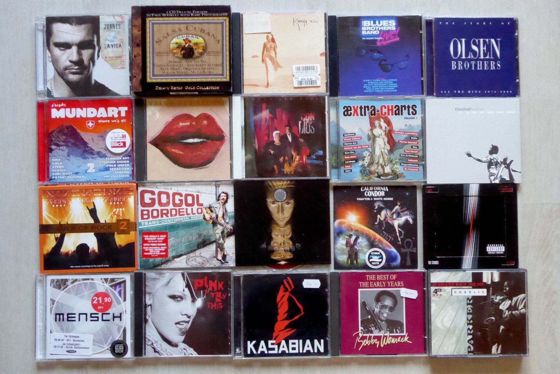 CD: 80 CDs Rock / Pop / Black  / Electro / Jazz .. ab 1.- – Usato da Möriken AG venduto da mineralia 4