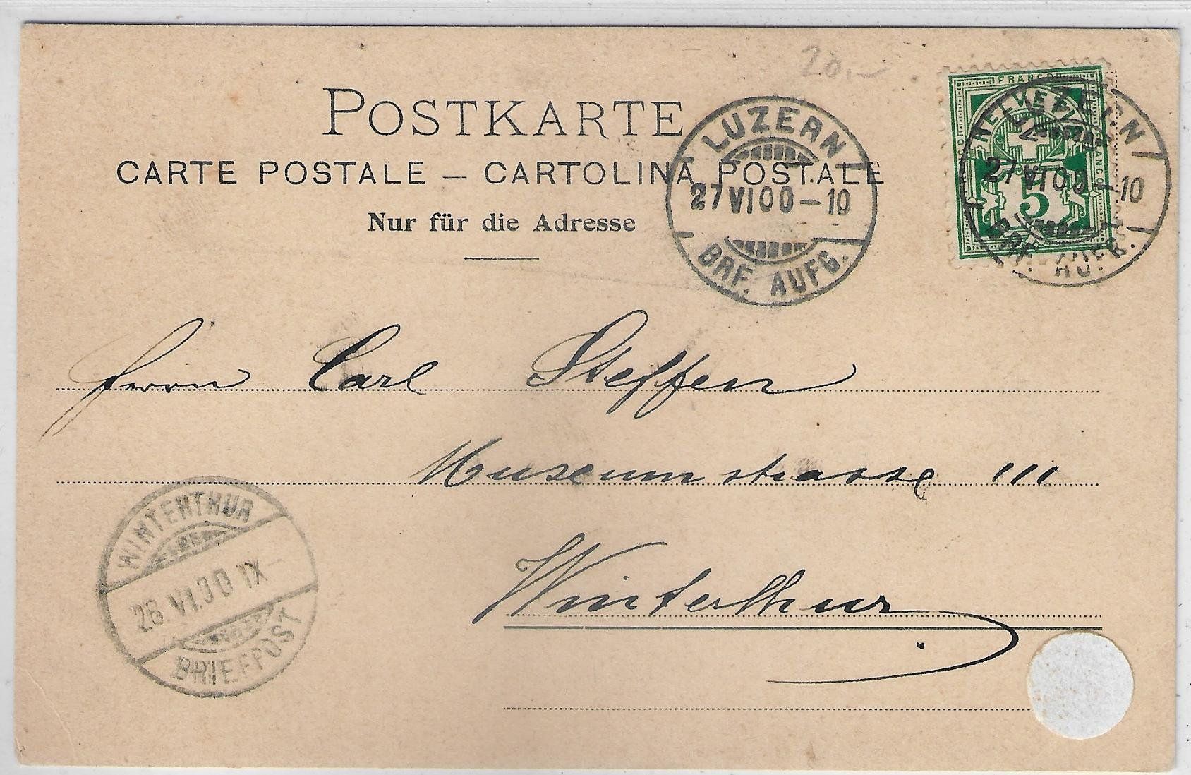 Cartoline postali: Gruss vom Vierwaldstättersee - Multiview - Litho – Usato da Ettingen venduto da Kartenplanet 1