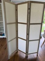 Raumteiler Stoff Holz 3-teilig neu