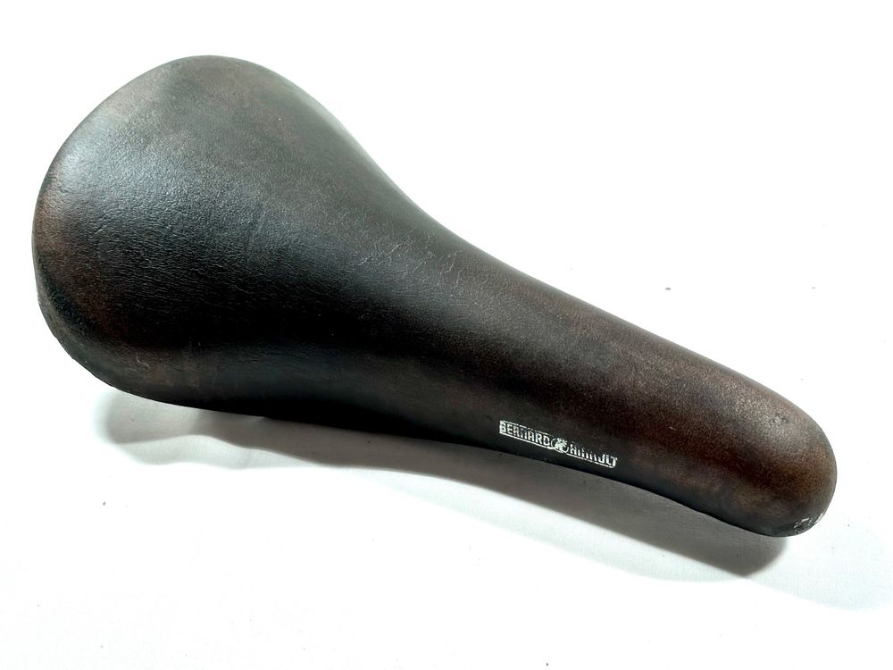 Selle Vélo Vintage Turbo - Bernard Hinault - Cuir Noir - Fabriquée En Italie - Occasion