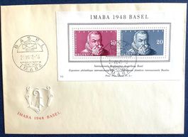 1948 / IMABA Block auf Illustr. Brief ohne Adresse