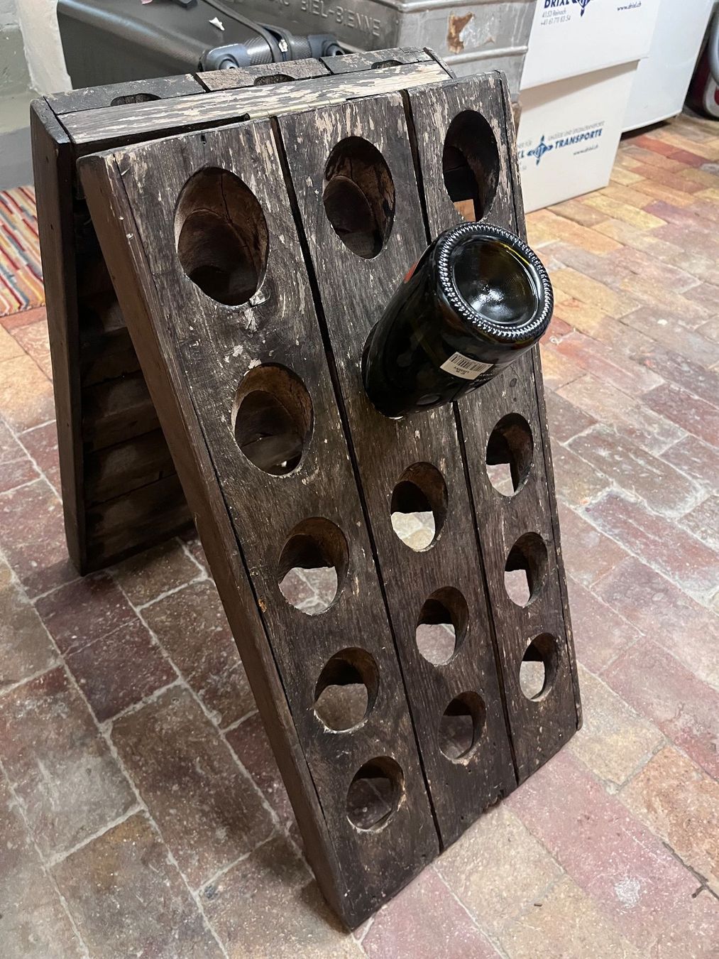 Scaffali: Rustikales Weinregal aus Holz – Usato da Basel venduto da Gi-Schmi 2