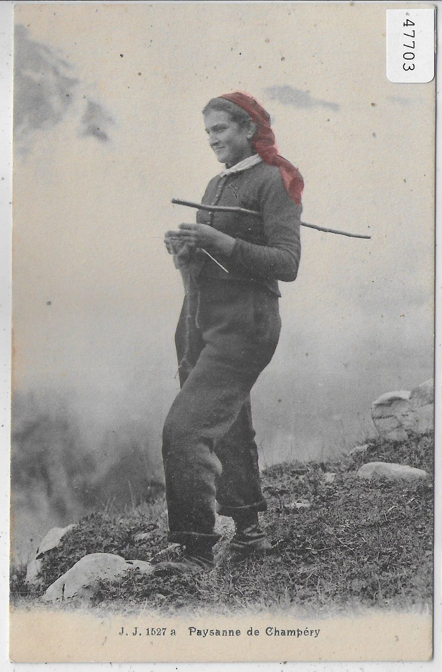 Cartes postales: Paysanne de Champery – D'occasion à Ettingen par Kartenplanet