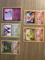 5 old cards (Evolutions), 3 Holo, 2 normal