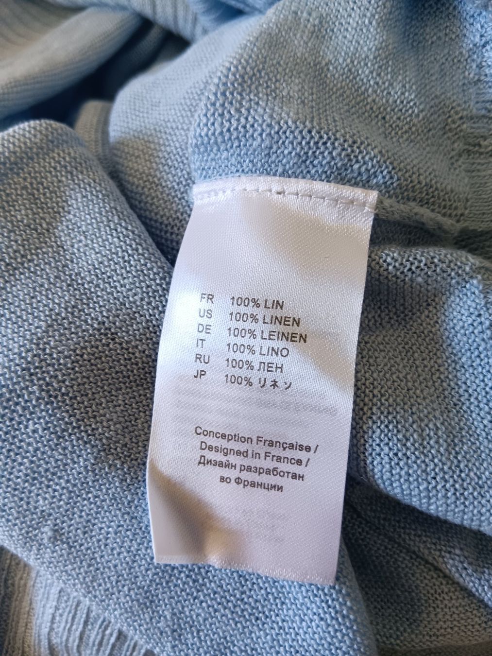 Maglioni & Felpe: ESTHEME PARIS Pull en lin bleu clair taille M neuf – Nuovo e nell'imballaggio originale da Cossonay-Ville venduto da Les_1001_perles 5