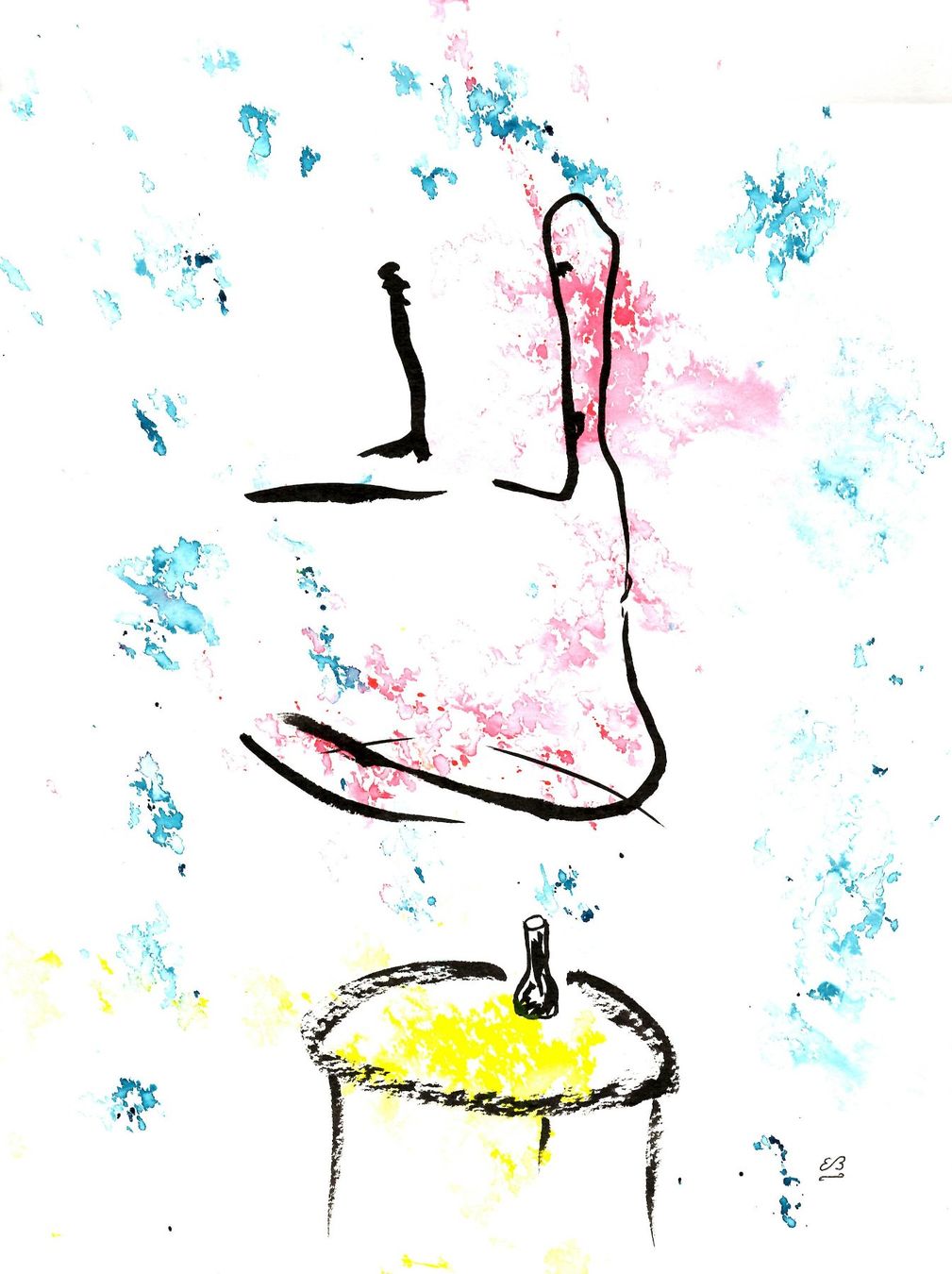 Dipinti: Zeichnung: Ghost over table – Usato da Fribourg venduto da erw_68dx