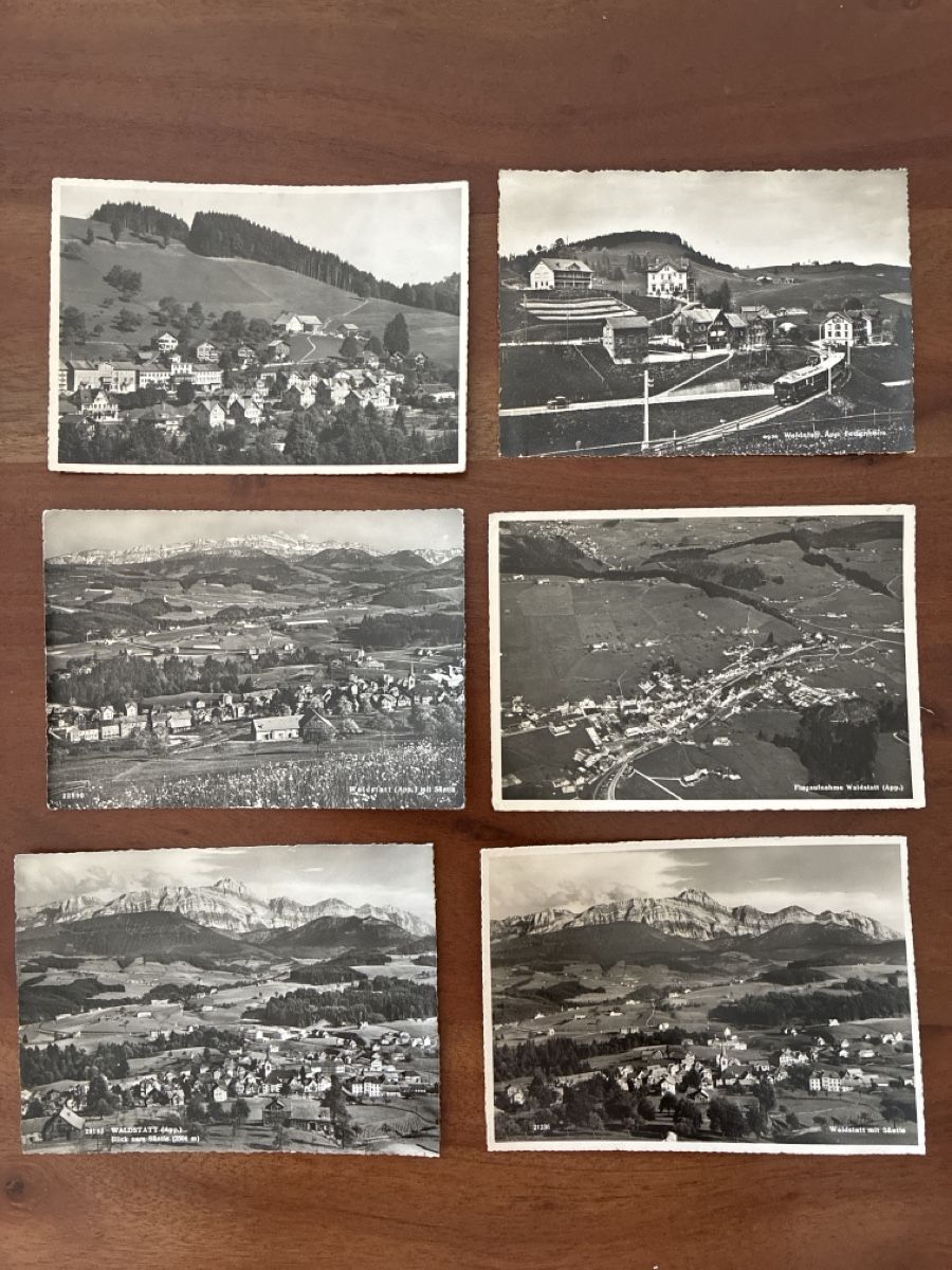 Cartoline postali: 6 Ansichtskarten Schweiz von Waldstatt AP – Usato da Oftringen venduto da Cla.vD.74