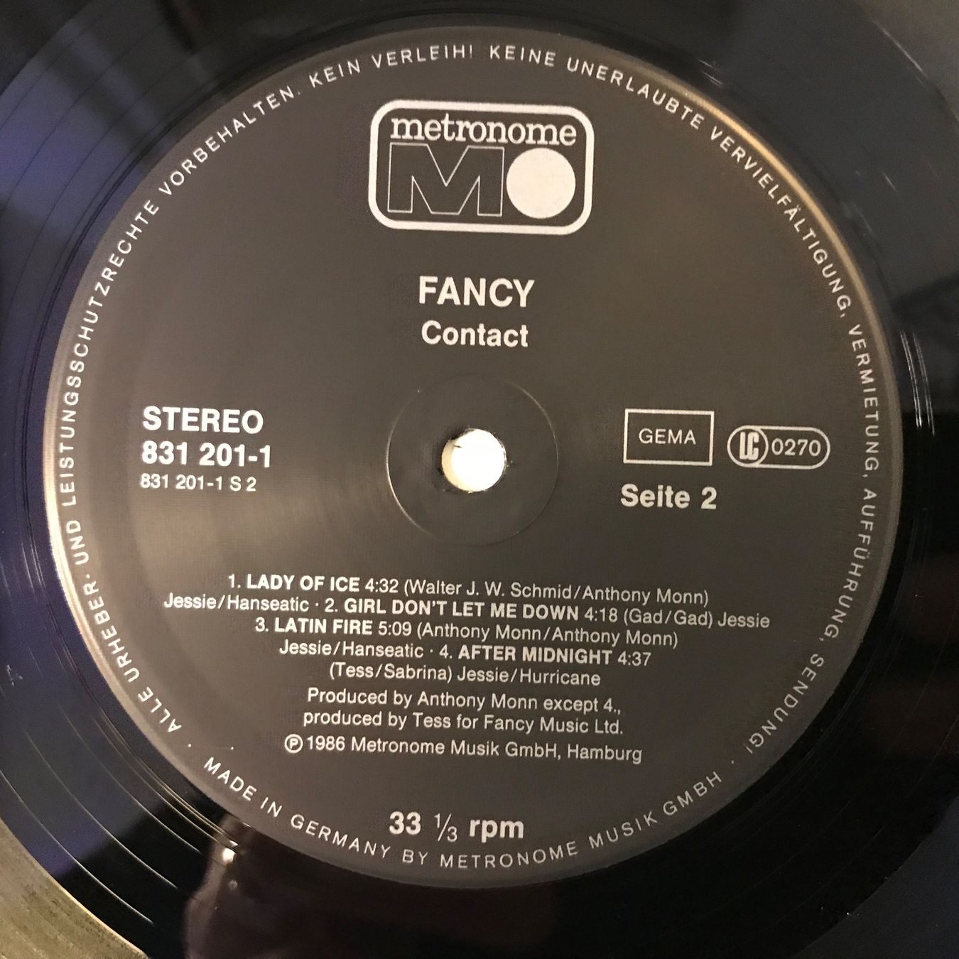 Schallplatten: Fancy - Contact – Gebraucht aus Aesch BL von BlueMusicRecords 3