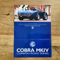 AC Cobra MKIV Original Prospekt mit Preisliste Juni 2000