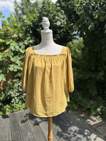 F&F BLUSE / TUNIKA Gr. 40 (EUR 40 / UK 12) Senfgelb
