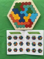 Farben-Formen-Holzpuzzle, Konzentrations/Logikspiel, 18cm