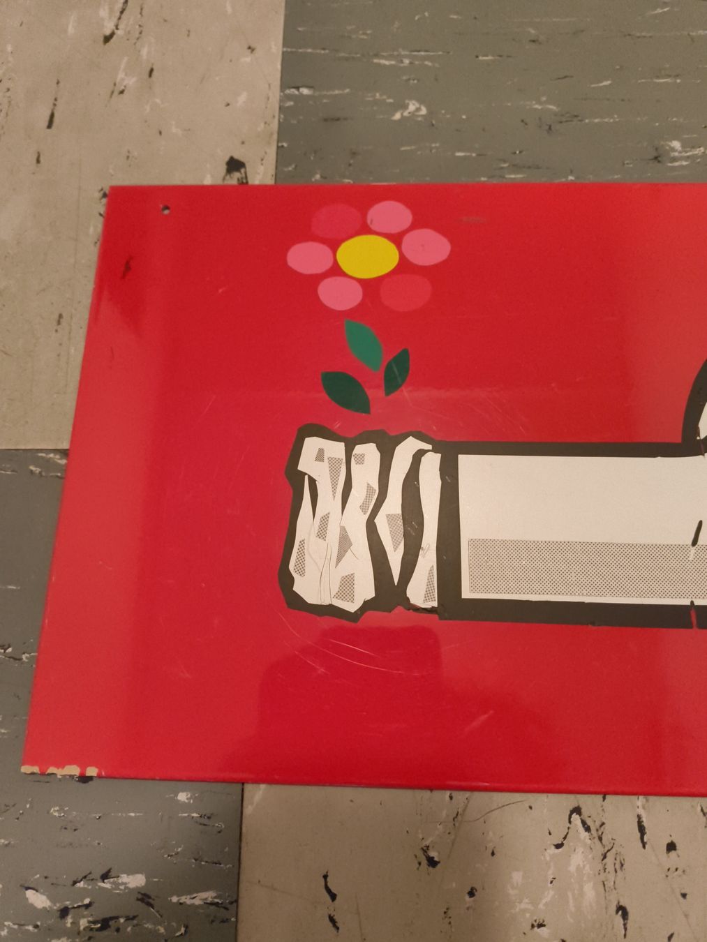 Schilder: Blechschild nicht Rauchen Vintage Rot Blume – Gebraucht aus stettlen von VintageBern_ch 7