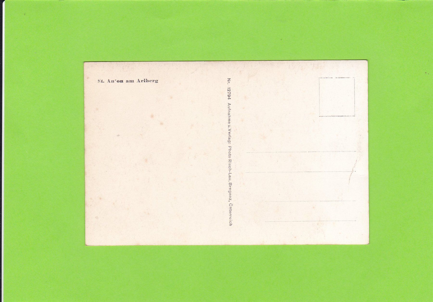 Cartoline postali: Luftseilbahn St. Anton am Arlberg – Usato da St. Peterzell venduto da neckertal 1