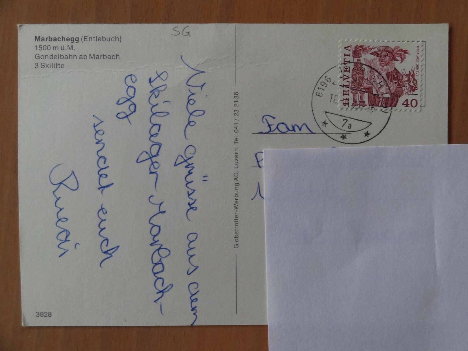 Cartoline postali: Marbachegg - Entlebuch - 1983 – Usato da St Léonard venduto da Riglin 1
