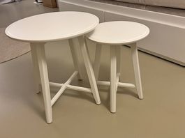 Couch- / Beistelltische 2er Set weiss