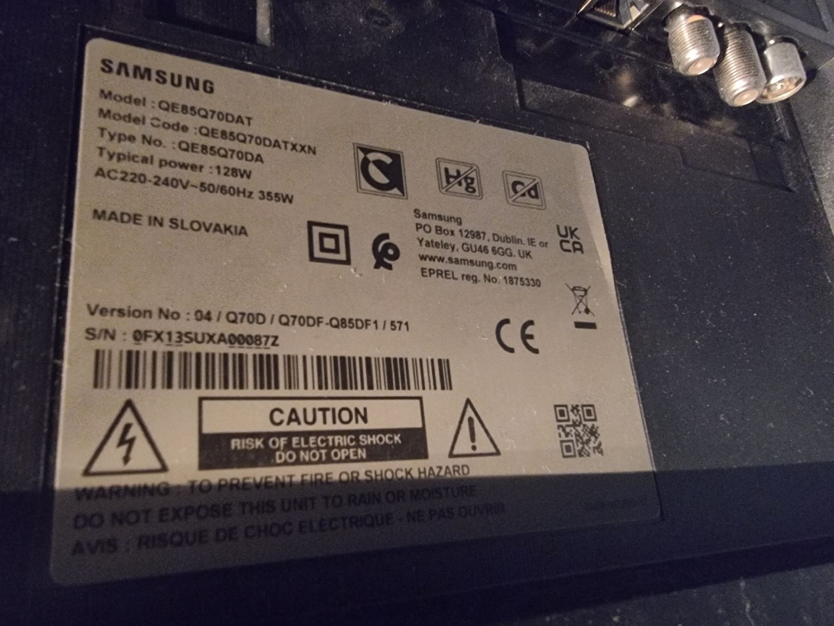 Televisori: Samsung tv 85 – Difettoso da Willisau venduto da ida_hjx2 1