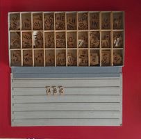 Alter ABC Schüler Lesekasten von Jelmoli Setzkasten