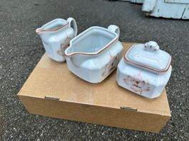 Zuckerdose und Milchkännchen aus Porzellan von Arabella