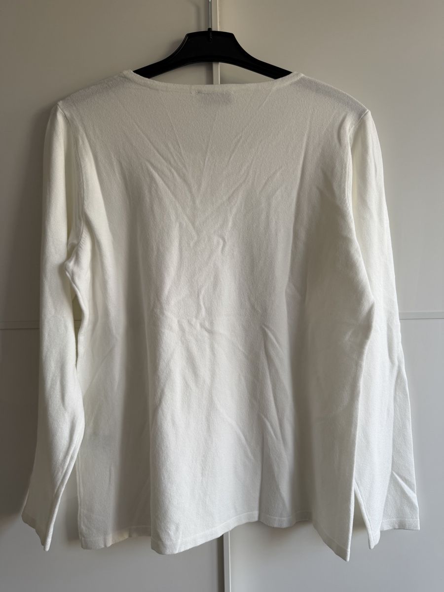 Pulls & Sweat-shirts: Helena Vera Basic Pullover, weiss, Grösse 44, wie neu! – Neuf (Voir description) à Winterthur par marisole4 5