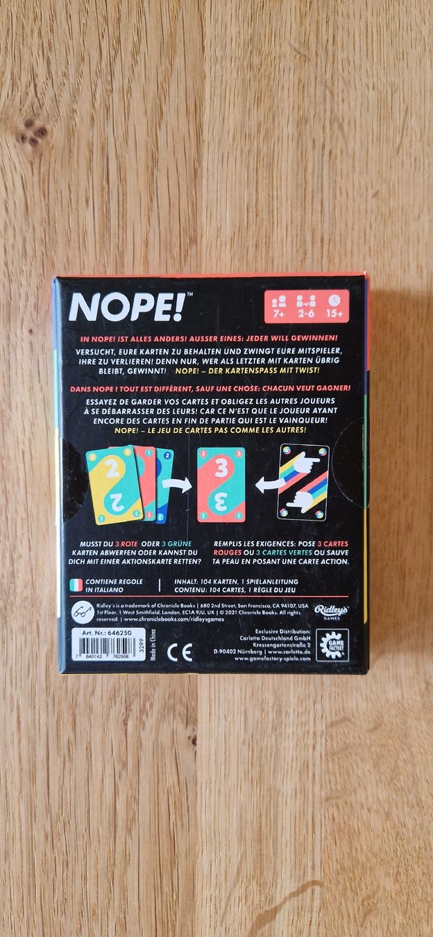 Giochi: Nope Kartenspiel – Nuovo (secondo la descrizione) da Seengen venduto da hunziker04 1