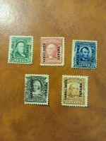 Lot de 5 timbres anciens de la Zone du Canal, Panama!