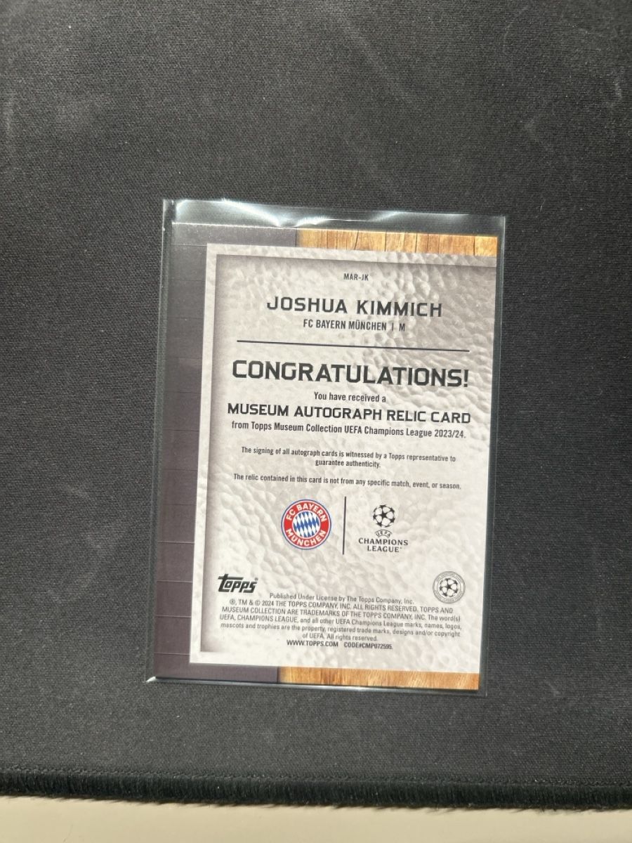 Topps Carte collezionabili: Topps Museum Joshua Kimmich Patch Auto /150  – Usato da Greppen venduto da hcv_cc2r 1