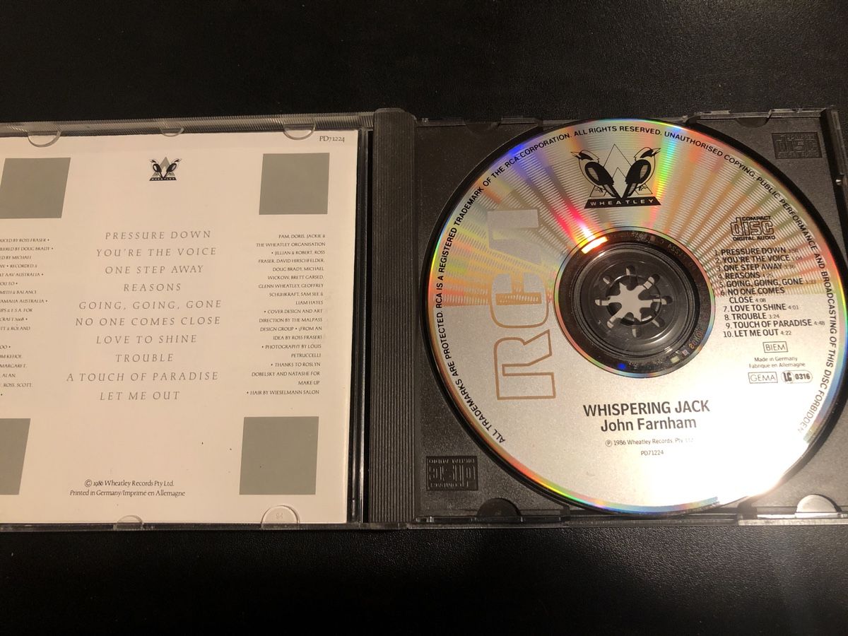 CDs: John Farnham - Whispering Jack – D'occasion à Flaach par rubo7 2