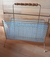 Zeitungsständer Mid Century aus Metall, ca. 1960er Jahre