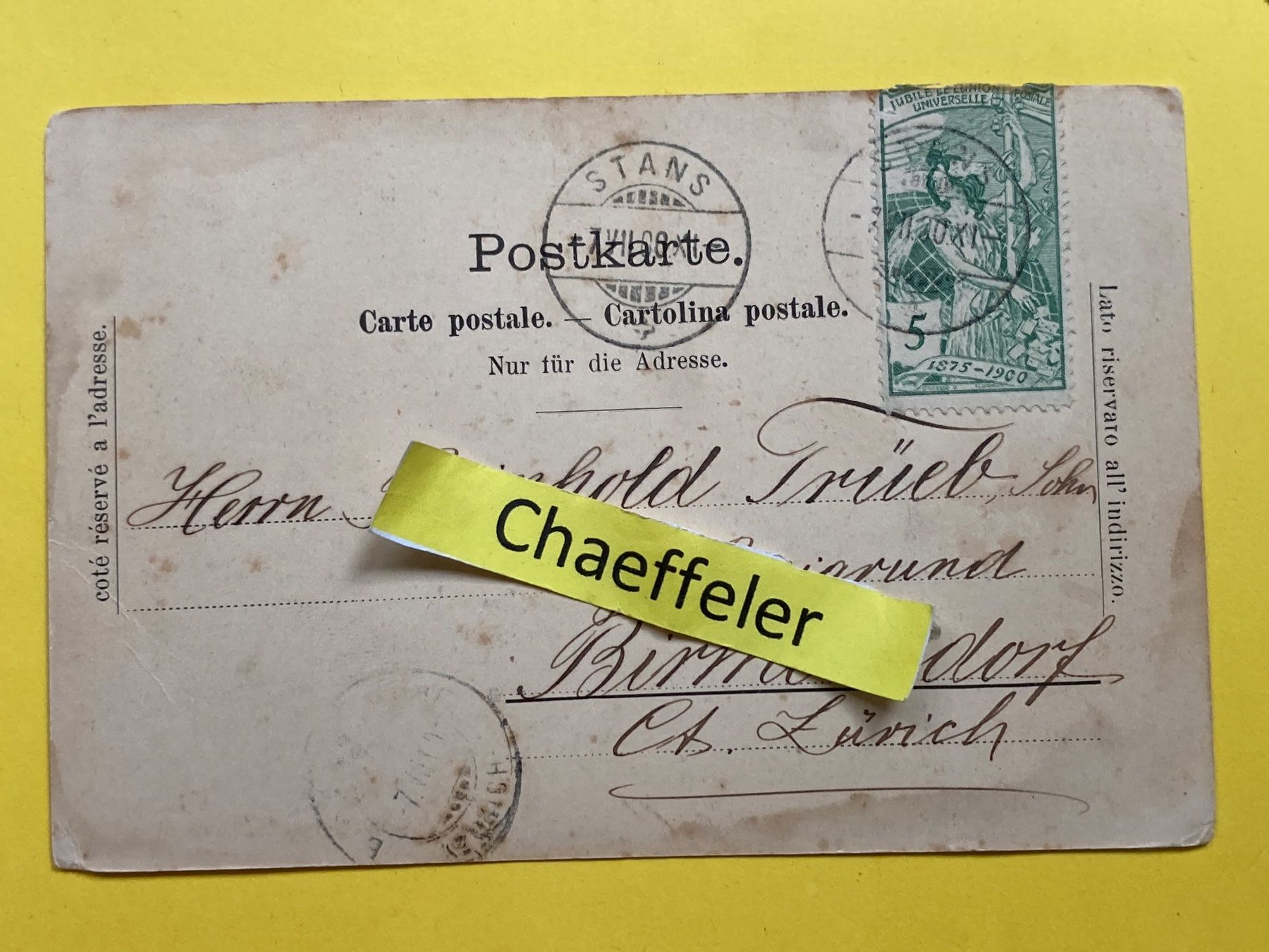 Cartes postales: 1900 Colledium S. Fidelis, Stans – D'occasion à Zürich par Chaeffeler 1