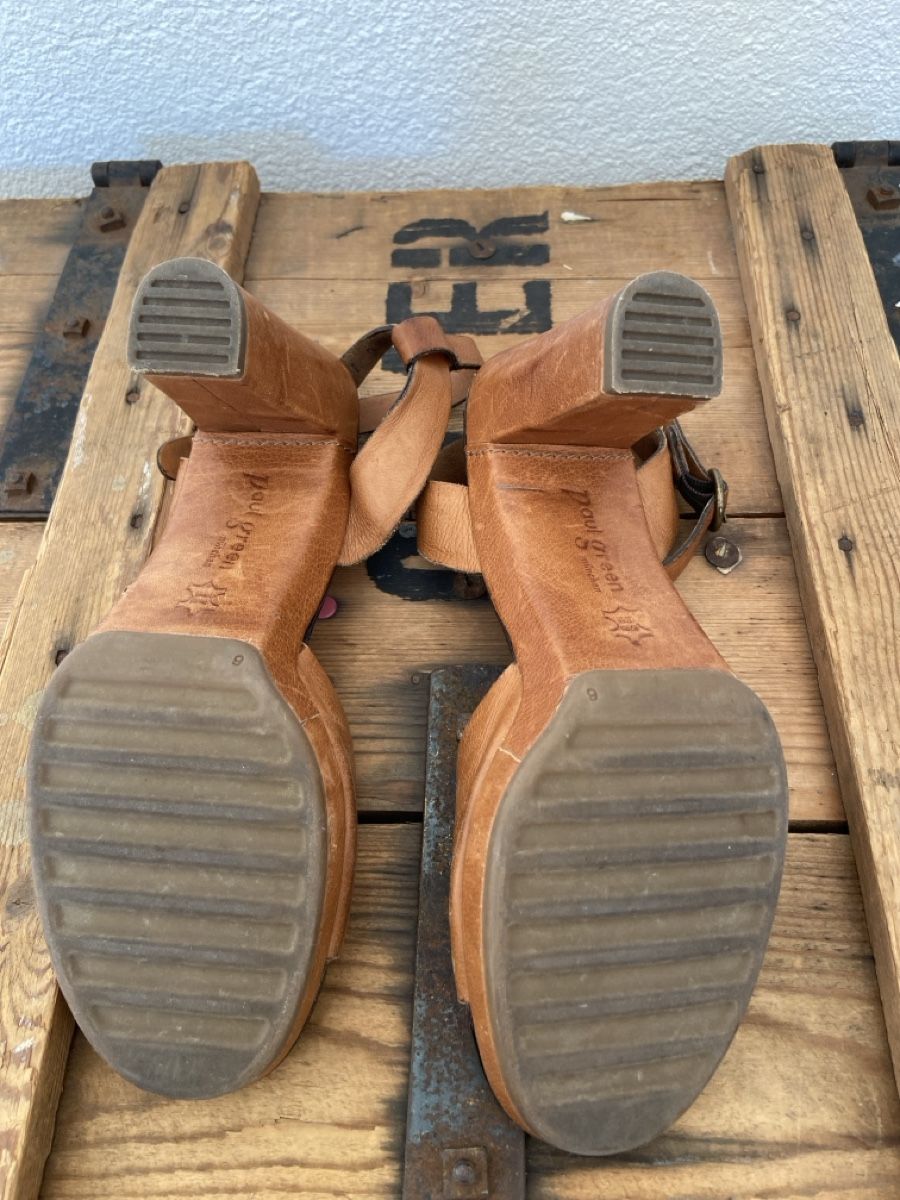 Paul Green Damenschuhe: Paul Green Sandalen Leder hellbraun Gr. 39 – Gebraucht aus St. Gallen von Schimschon 2