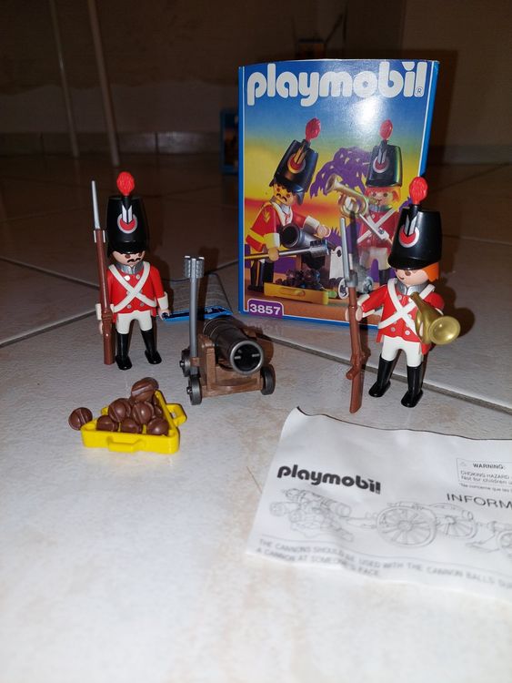 Playmobil Vintage 3857 (1996) : soldats du roi et canon - Jeux & Jouets