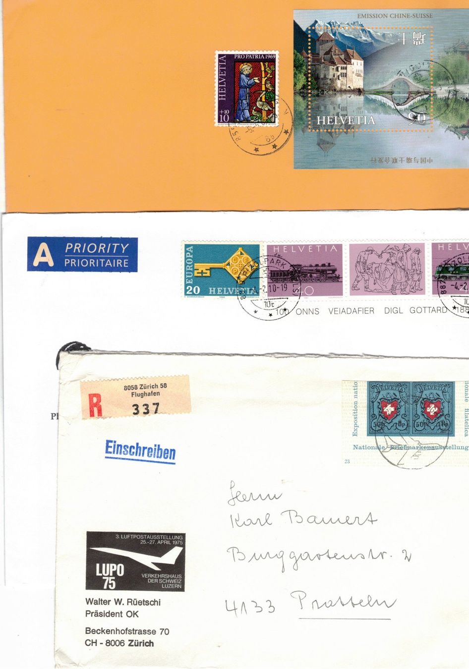 Tutti i francobolli: 20 Blöcke auf Couvert Schweiz Briefmarken Schnäppchen – Usato da Widnau venduto da Seppl480